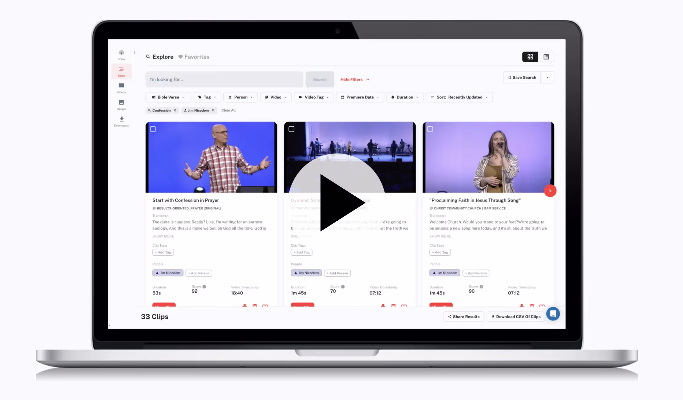 AutoClip AI dashboard showcasing video clipping features