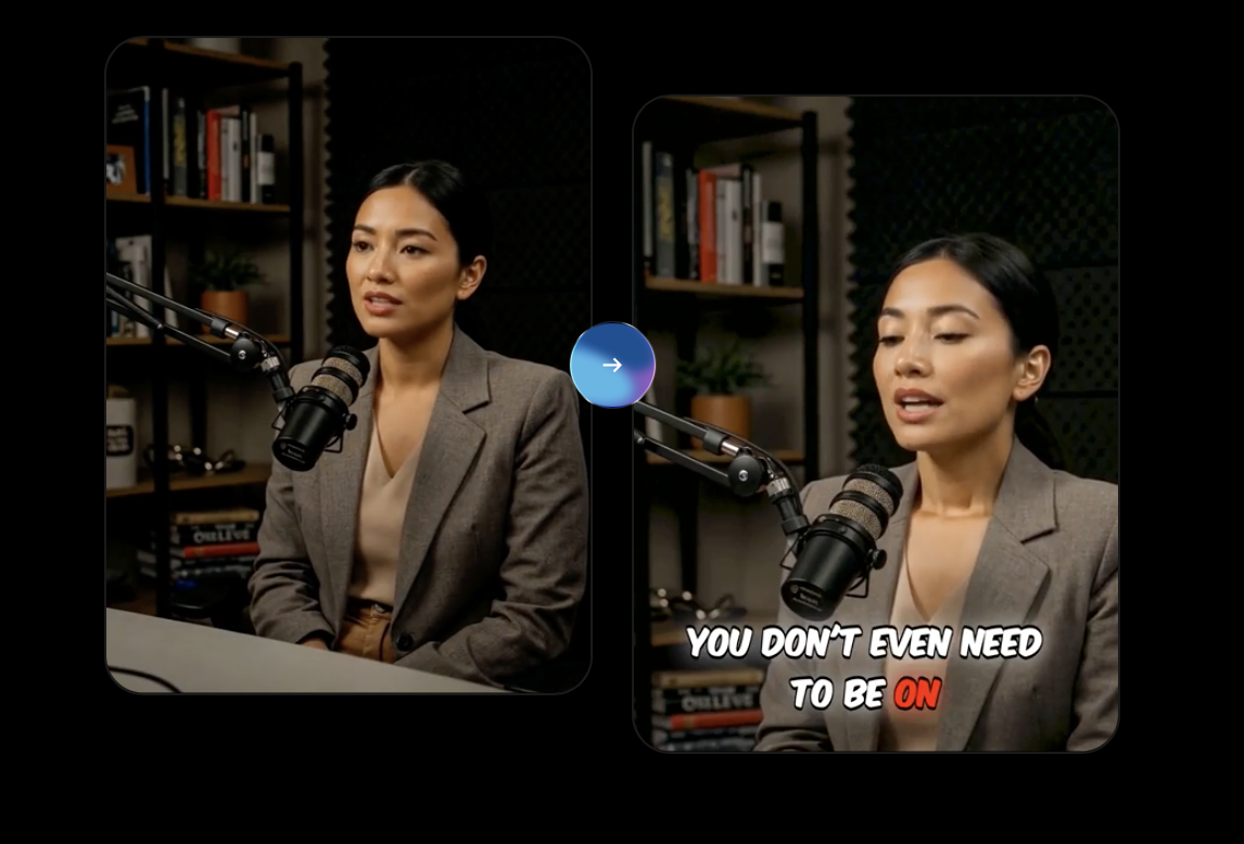 Argil.AI clone interface showing AI podcast generator features