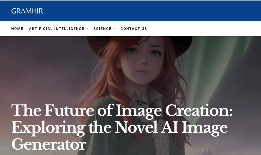 Gramhir.pro AI photo generator interface showcasing AI-generated images