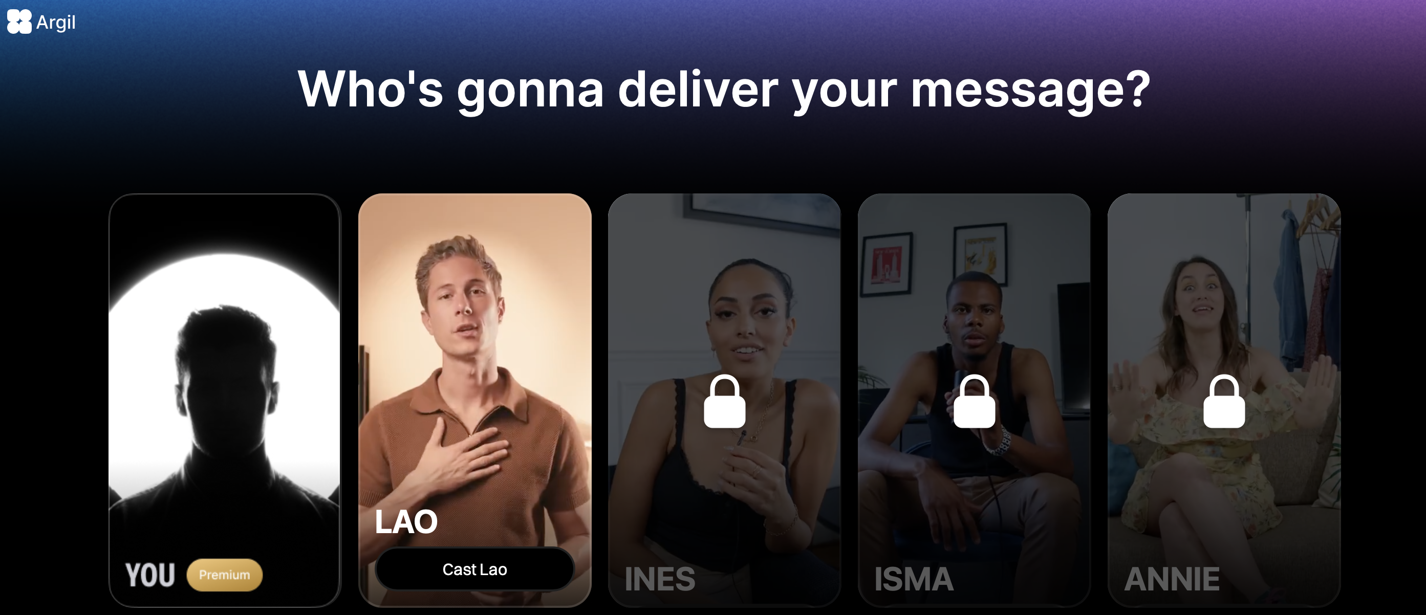 choose your avatar for spoken dialog