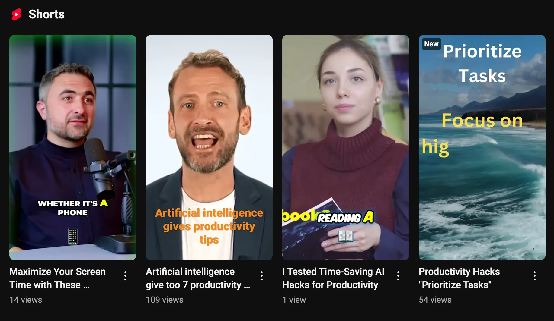 YouTube Shorts Downloader interface showing AI video creation tools