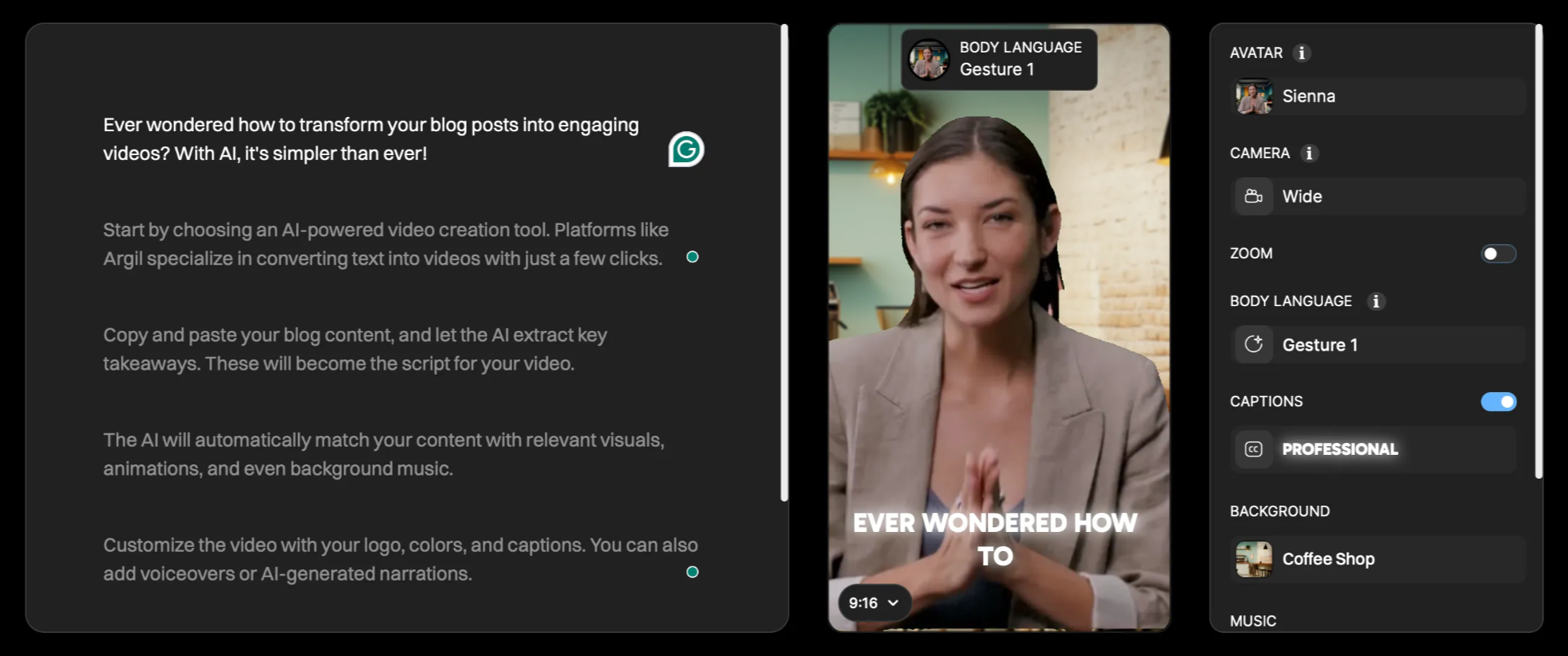 Argil's AI deepfake generator interface for creating custom videos