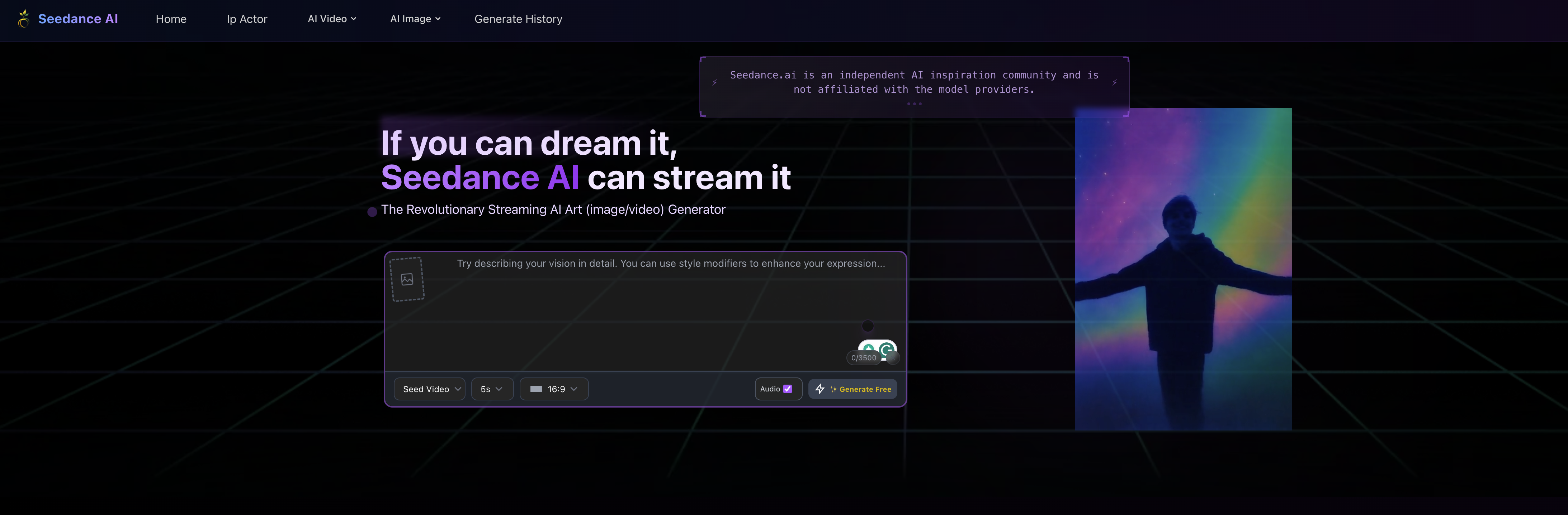 Dashboard and visuals showing Seedance AI for music creators content strategy
