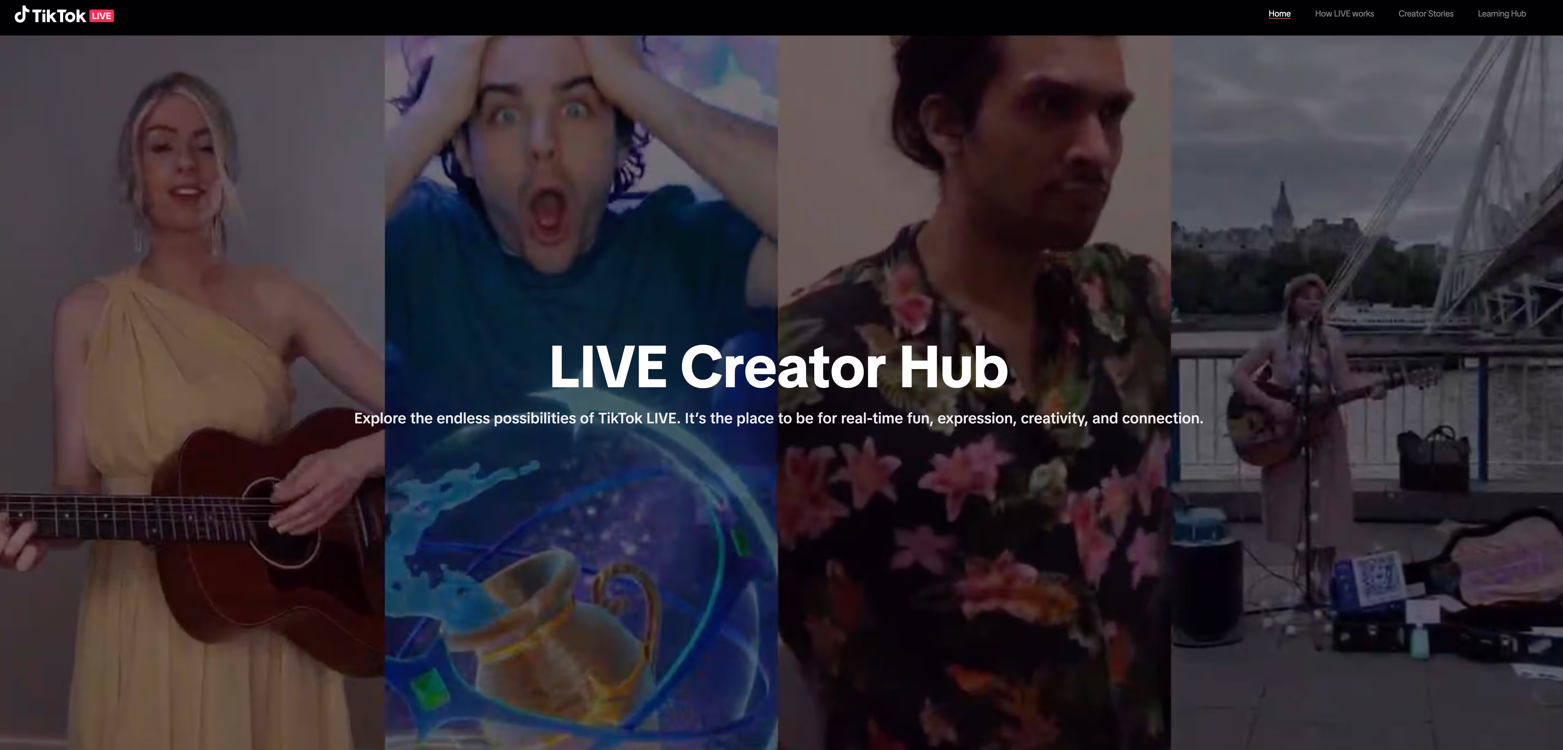 Screenshot of TikTok Creator Fund dashboard with monetization options.